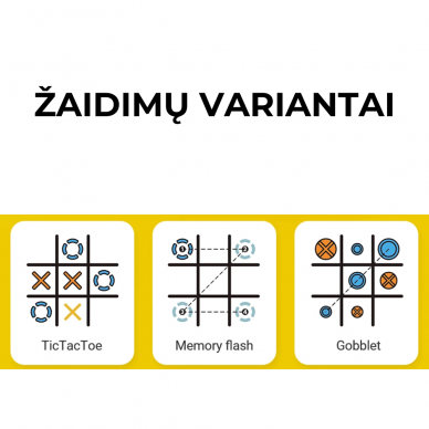 GIIKER TIC-TAC-TOE interaktyvi konsolė susikaupimui ir atminčiai gerinti 2