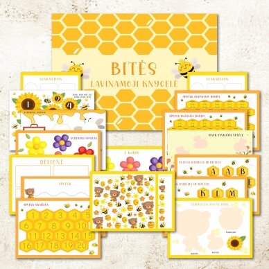 Lavinamoji užduočių ir žaidimų knyga vaikams "Bitės" (PDF) 2