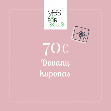 YES FOR SKILLS dovanų kuponas 70 EUR